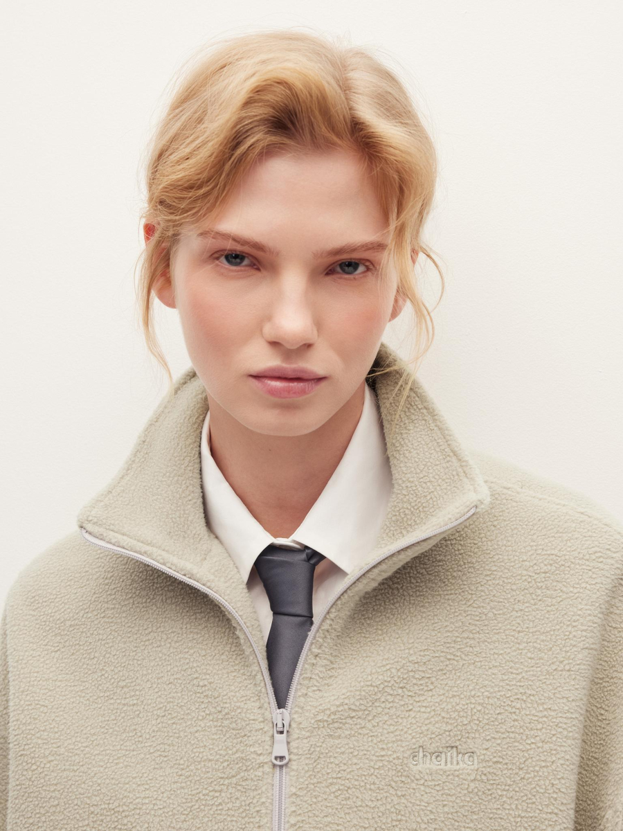 Толстовка из флиса Chaika, цвет: Светло-серый, AW25HO02-11 купить онлайн