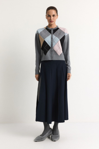 Кардиган с цветными ромбиками TOPTOP, цвет: серый, TT.051.18368.800 купить онлайн