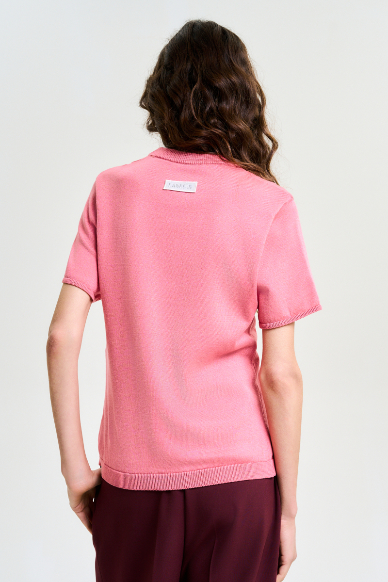 Футболка вязаная LIGHT PINK Label .B, цвет: LIGHT PINK, Kn.04.4.0138LP со скидкой купить онлайн