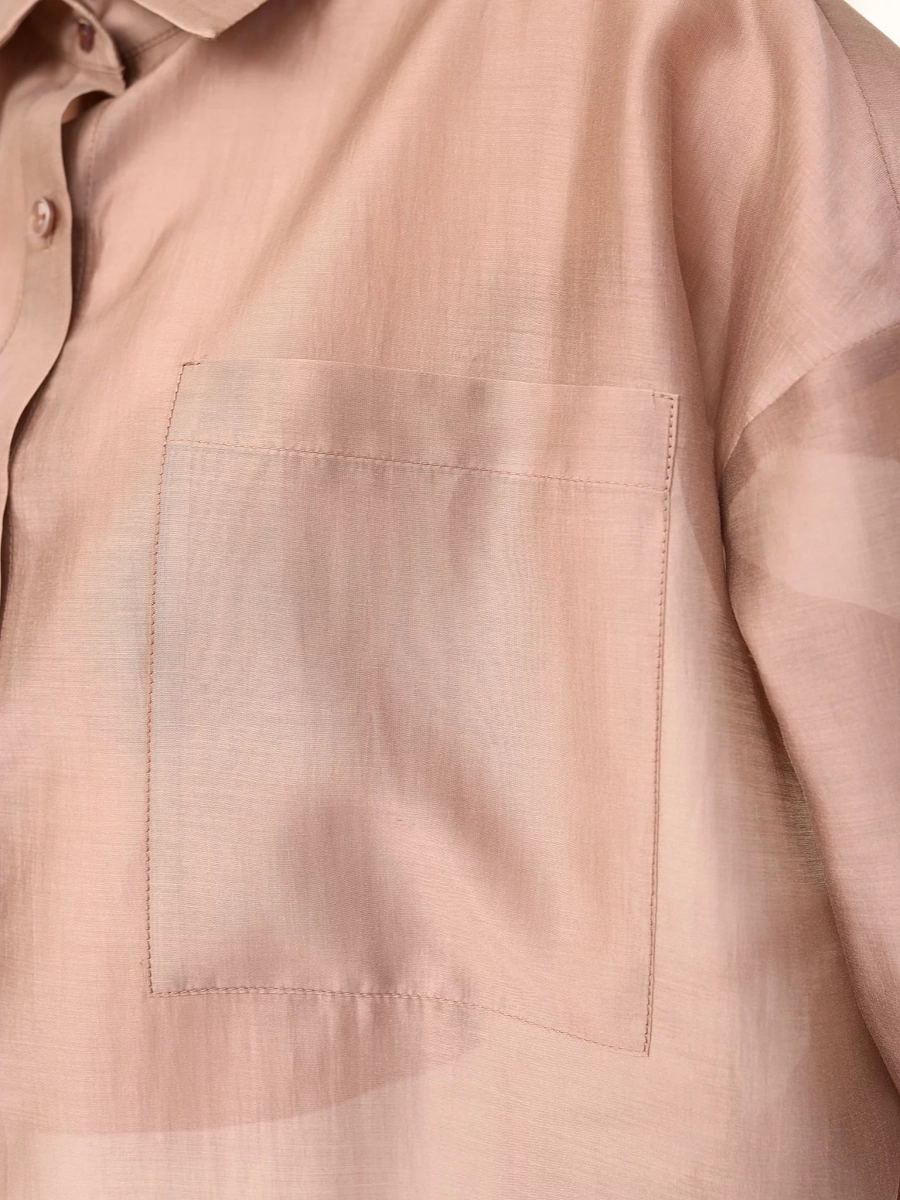 Блуза-рубашка воздушная I.B.W., цвет: карамель, BL030 купить онлайн