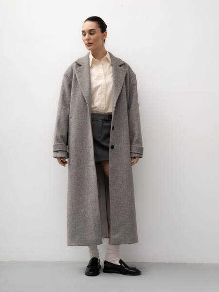 Пальто с поясом TRES, цвет: серый, НФ-00002719 купить онлайн