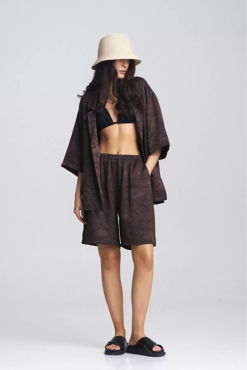 Костюм с шортами Asian mood Сhoco Erist store, цвет: шоколадный НФ-00002467 |новая коллекция купить онлайн