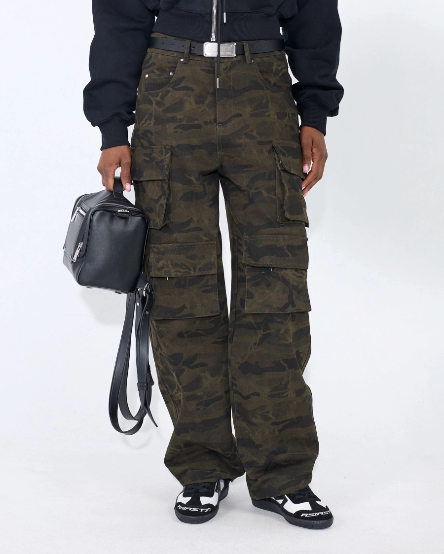 Джинсы-карго камуфляж ASIA ST 71, цвет: зеленый,  купить онлайн