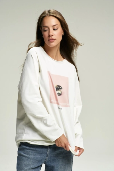Лонгслив INSIDE White Erist store, цвет: белый, НФ-00002584 купить онлайн