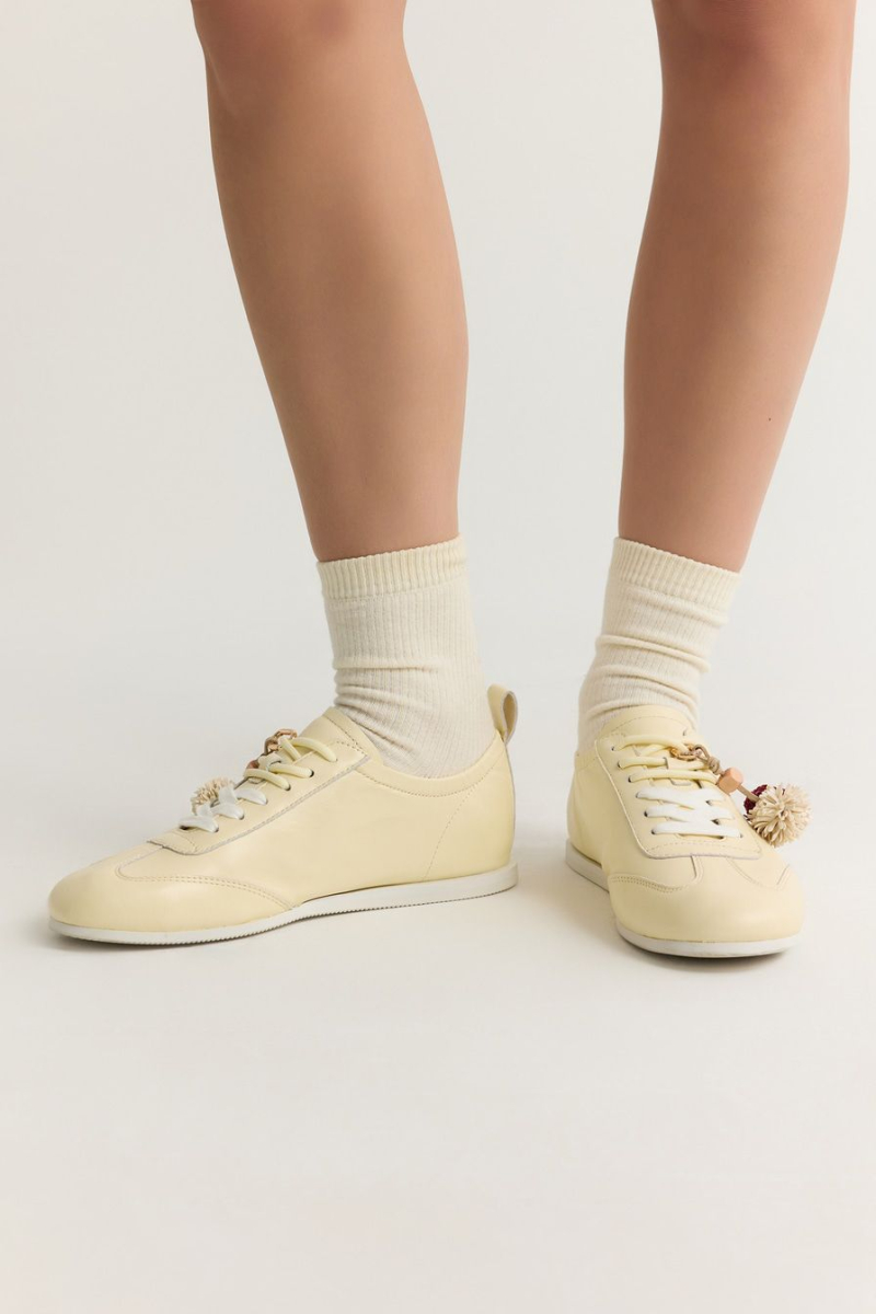 Кеды из натуральной кожи Lera Nena, цвет: Желтый LN.501.19465.200 купить онлайн