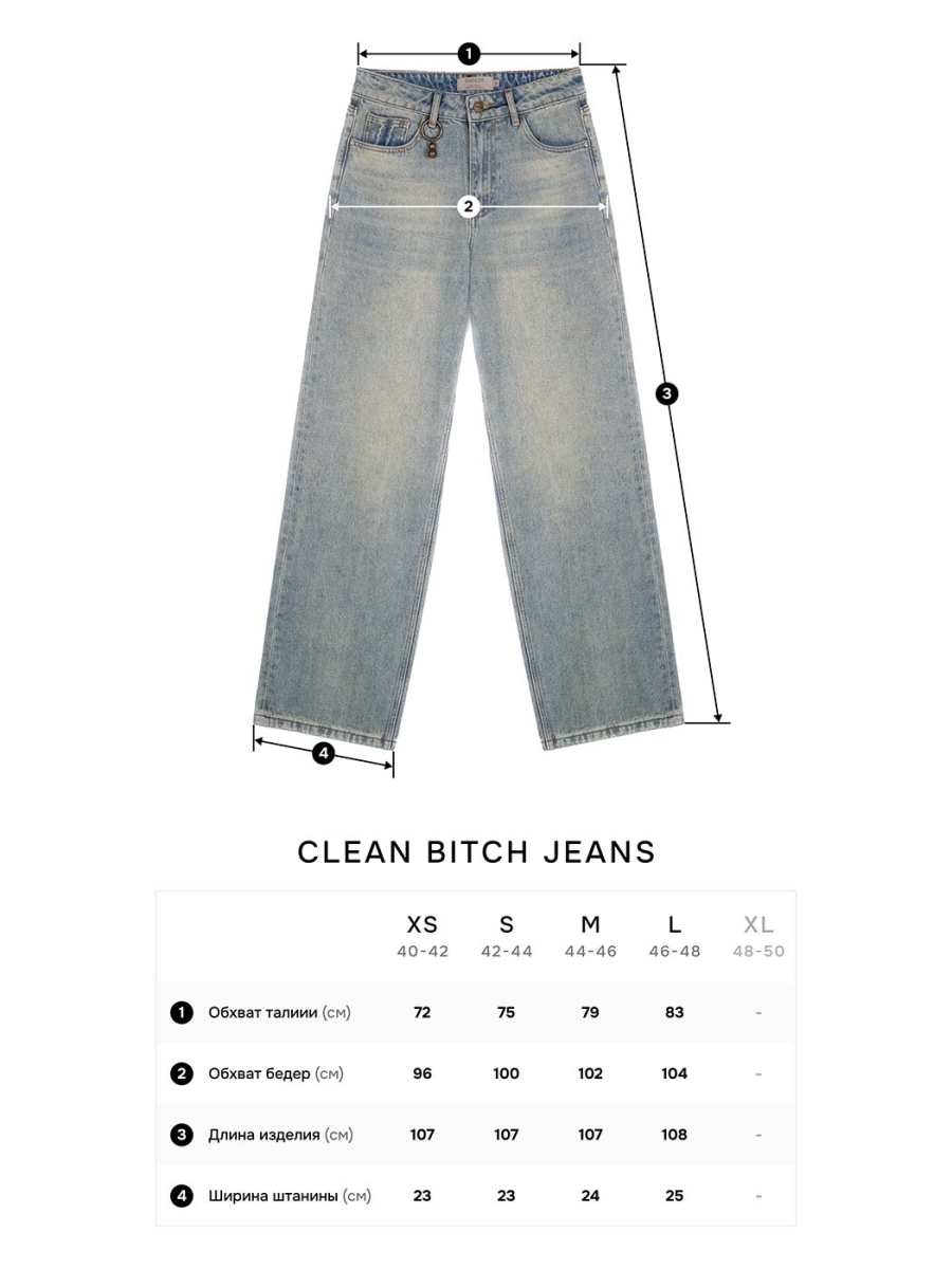 Джинсы Clean Bitch NAIPACHE, цвет: синий,  купить онлайн