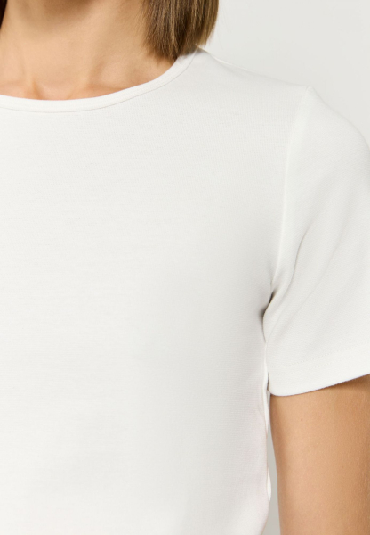 Футболка укороченная AROUND, цвет: молочный, 219_1010CE01 купить онлайн