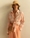 Рубашка Миртос в клетку на завязках Journey clothes, цвет: коралловый  купить онлайн