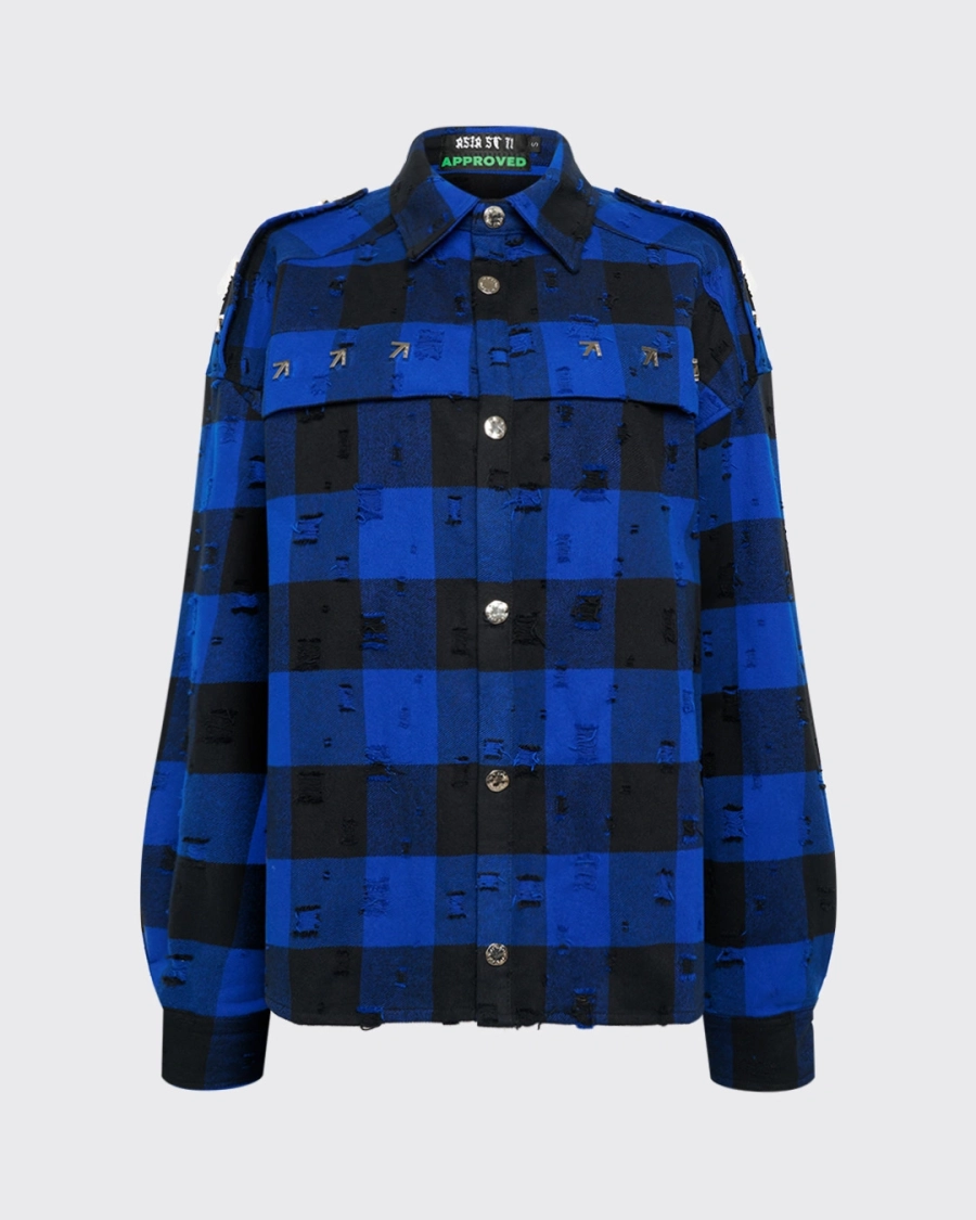 Рубашка ARROW PLAID BLUE ASIA ST 71, цвет: синий, Ast71.shirt-plaid-blue купить онлайн