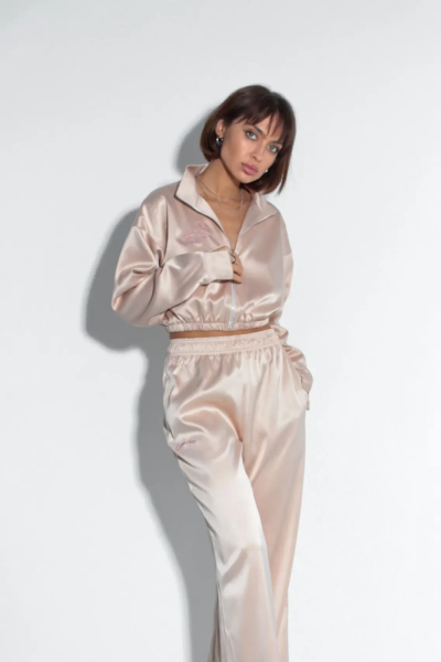 Бомбер из атласа