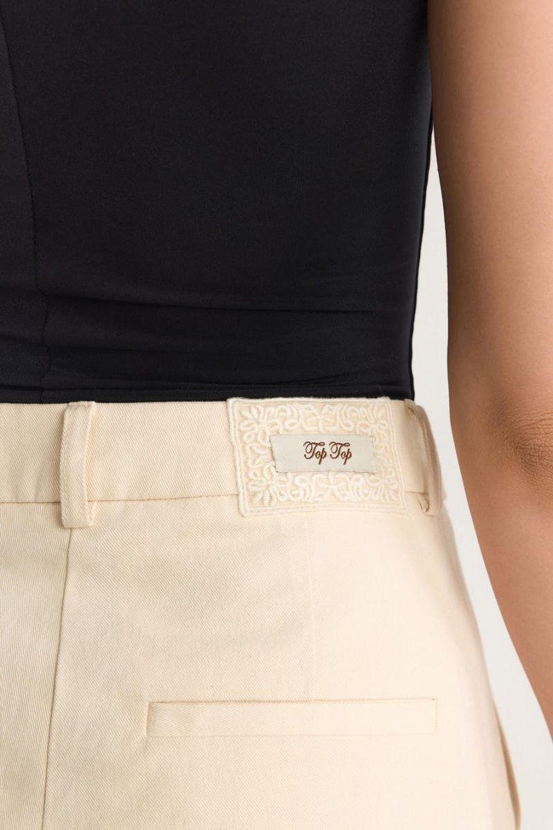 Брюки из 100% хлопка TOPTOP, цвет: молочный, TT.032.19291.120 купить онлайн