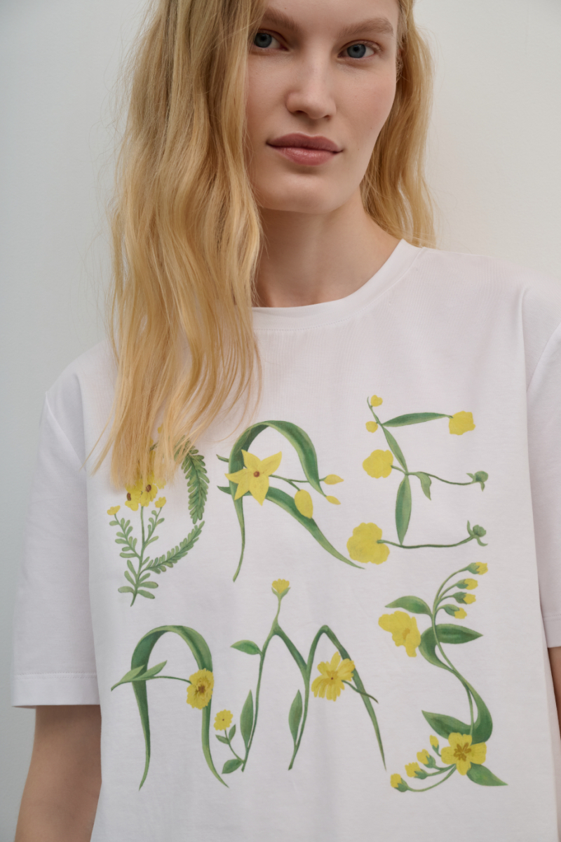 Футболка с принтом DREAMS BY ALENA AKHMADULLINA, цвет: белый, 125103120403938/302000 купить онлайн