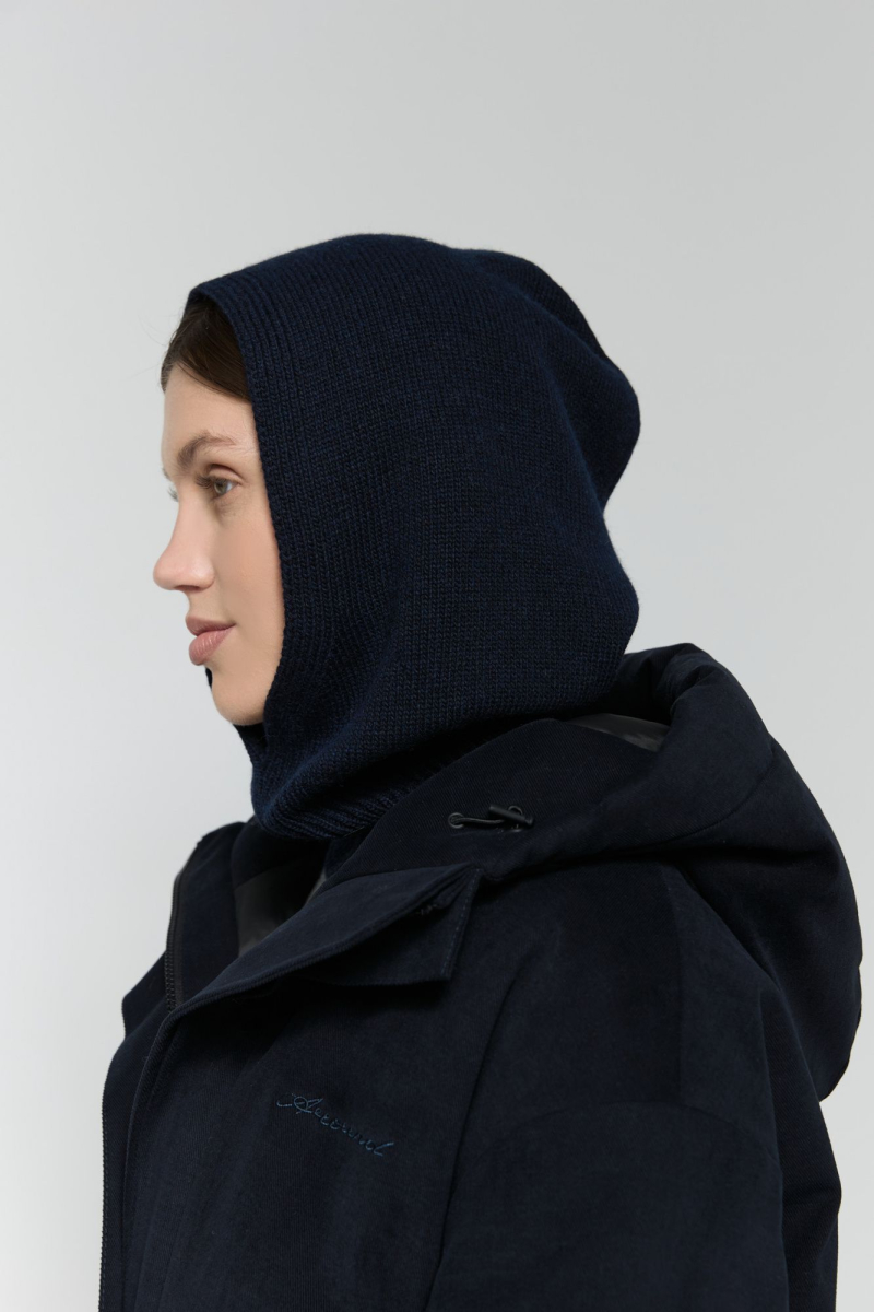 Капор из смесового кашемира ver.2.0 AROUND, цвет: темно-синий 1411_07C22 купить онлайн