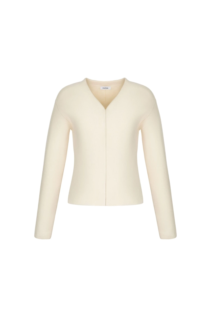 Жаккардовый кардиган milk PAPAYA, цвет: молочный, FW2407CA91DR купить онлайн