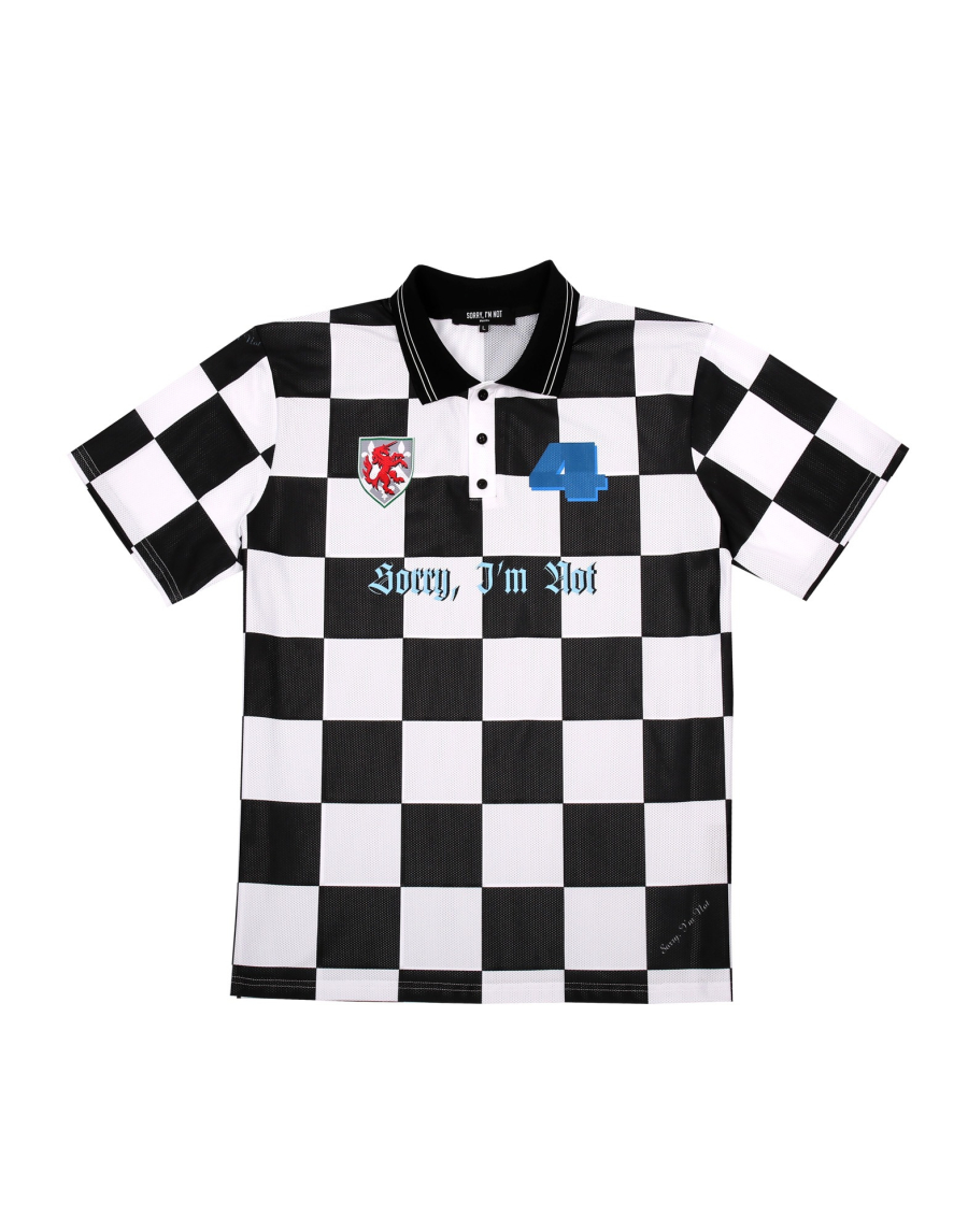 Футболка-поло мужская CHECKER JERSEY SORRY, I’M NOT, цвет: Черный,  со скидкой купить онлайн