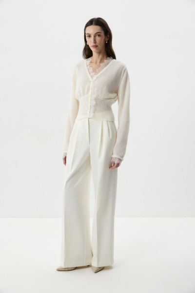 Кардиган с кружевом Charmstore, цвет: молочный, 305-49181-111 купить онлайн