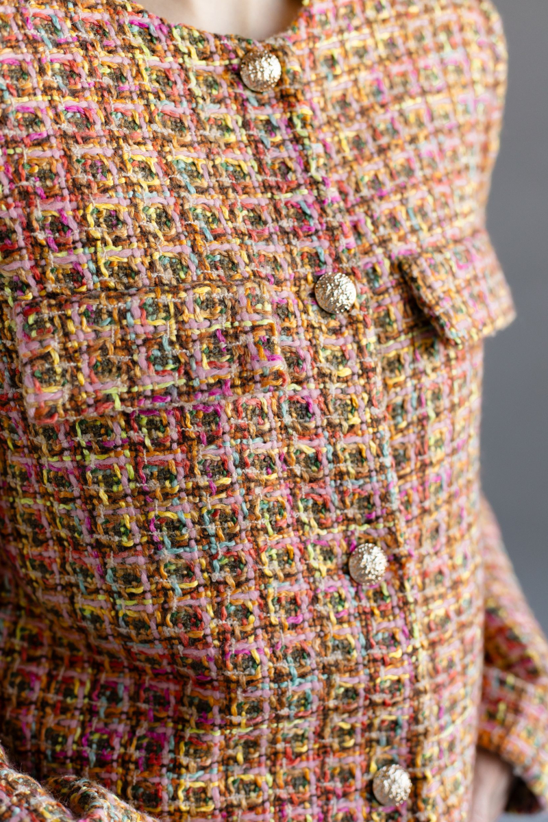 Жакет из твида укороченный VLVT, цвет: разноцветный, 00-00005118 купить онлайн