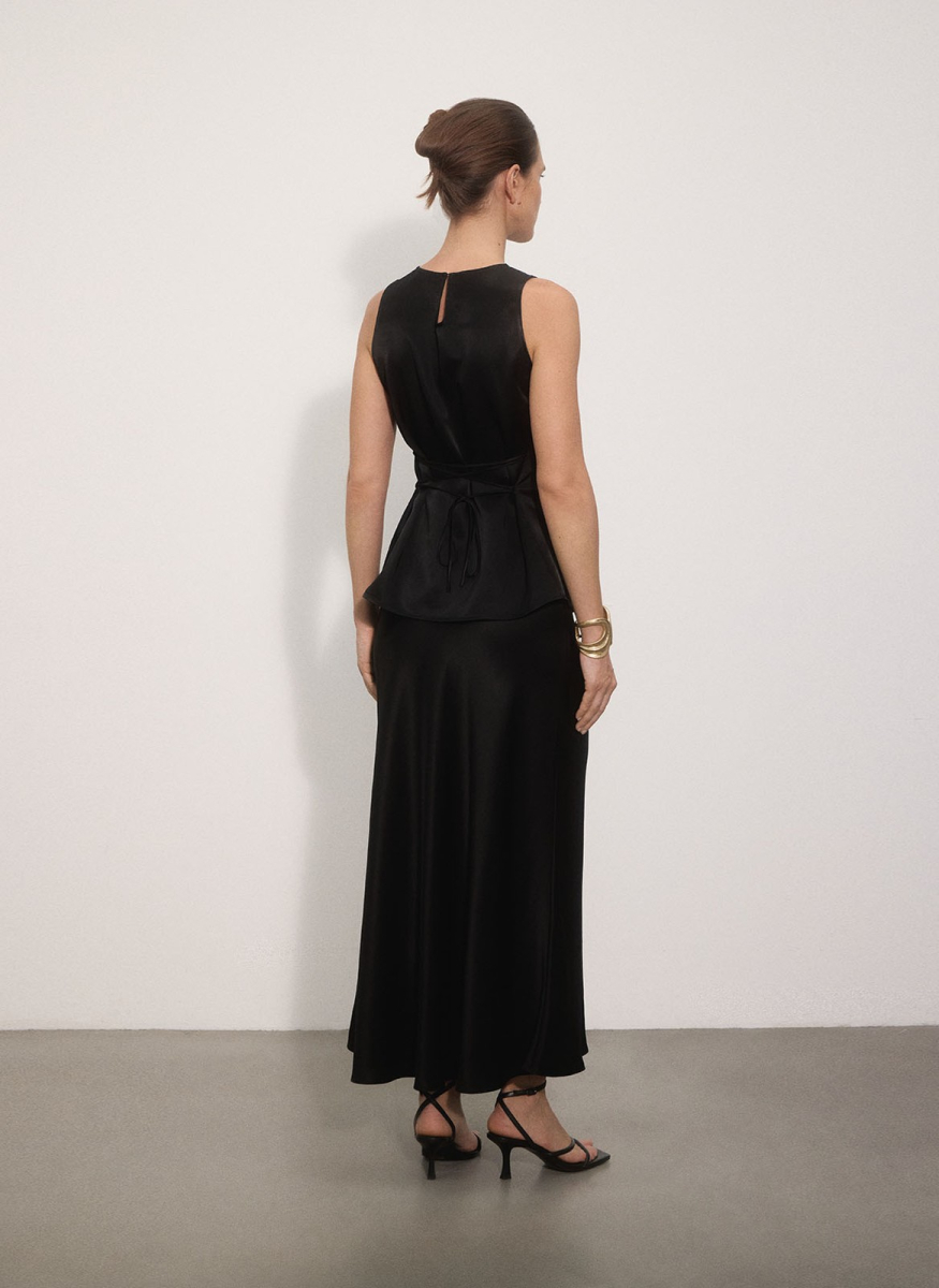 Топ из атласа ALL WE NEED, цвет: Черный,  купить онлайн