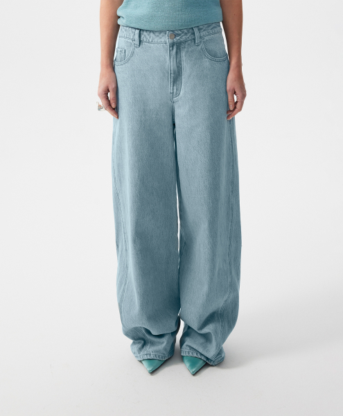 Джинсы-багги средней посадки GLVR, цвет: голубой, 126G26GAC6318 купить онлайн