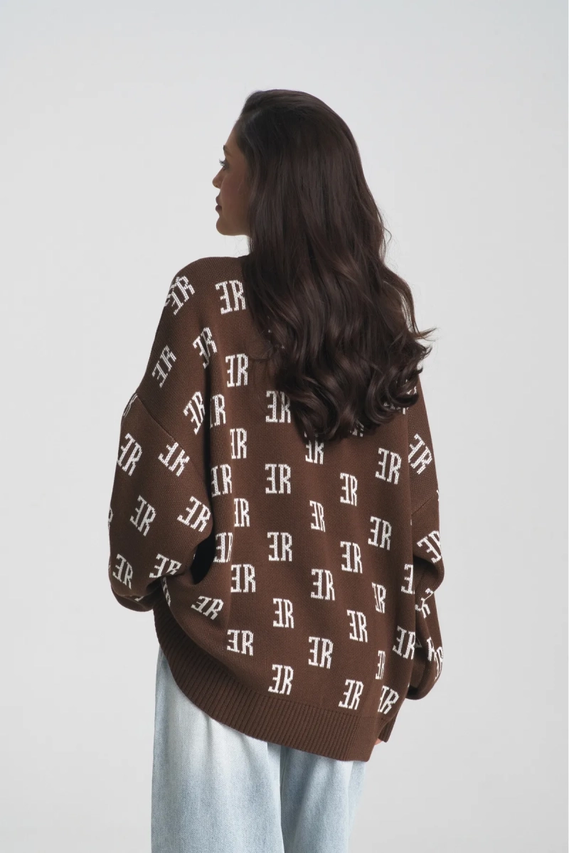 Джемпер Cotton Jacquard Choco Erist store, цвет: шоколадный, НФ-00001976 купить онлайн