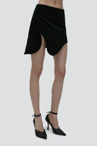 Юбка бархатная "Волна" Barbino Maison, цвет: black, 79 купить онлайн