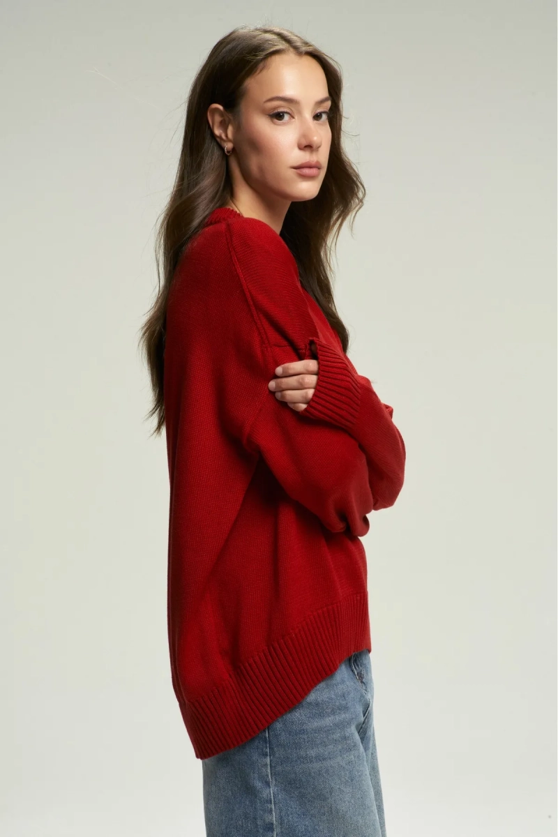 Джемпер Cotton Cherry Erist store, цвет: красный, НФ-00001727 купить онлайн