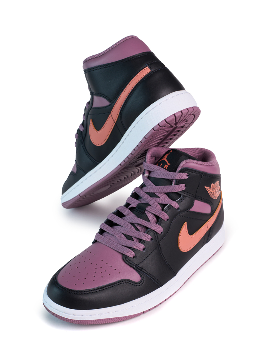 Кроссовки мужские Jordan 1 Mid SE "Black Sky J Mauve" NKDADDYS SNEAKERS, цвет: Чёрный FB9911-008 купить онлайн