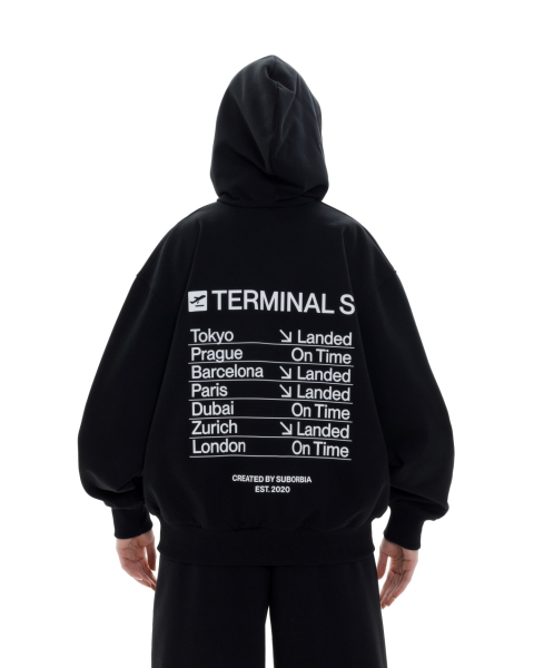 Худи ZIP TERMINAL S `25 Suborbia, цвет: black, 04697 купить онлайн