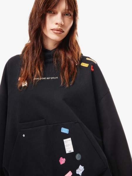 Sticker pack Худи Оверсайз p.p.s., цвет: Черный, 0867.01.03.BLK купить онлайн