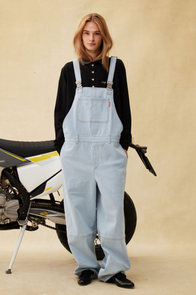 Джинсовый комбинезон SORRY, I’M NOT, цвет: голубой,  купить онлайн