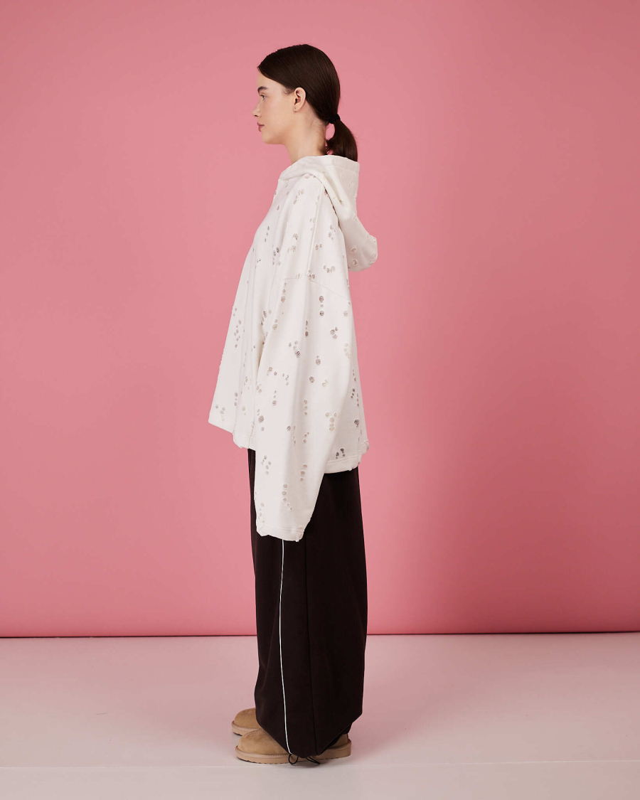 Табуха с затяжками рванка TABOO, цвет: молочный, TsZ01 купить онлайн