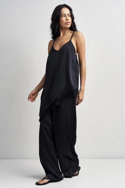 Брюки атласные Erist store, цвет: Черный,  купить онлайн