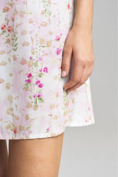 Платье мини на регулируемых бретелях Floral Pink