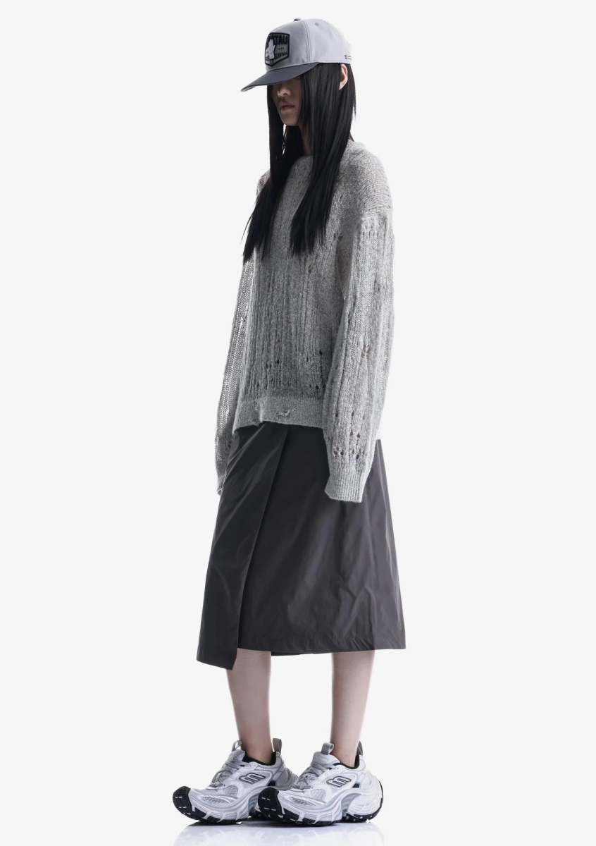 Свитер с круглым вырезом KRAKATAU, цвет: серый меланж, Sw46-21 купить онлайн