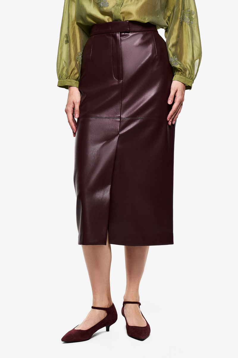 Юбка из экокожи