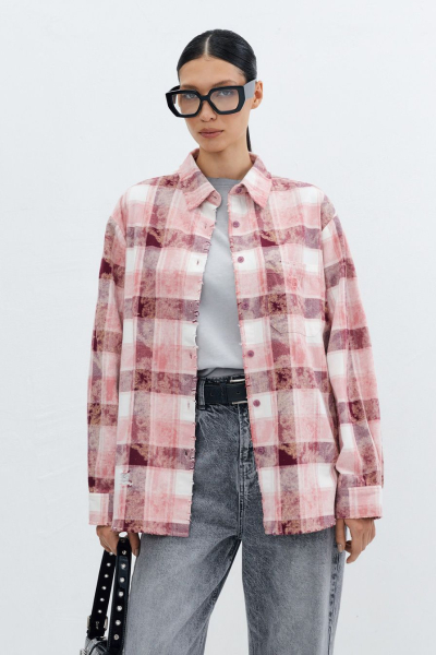 Рубашка из 100% хлопка TOPTOP, цвет: розовый, TT.021.15469.300 купить онлайн