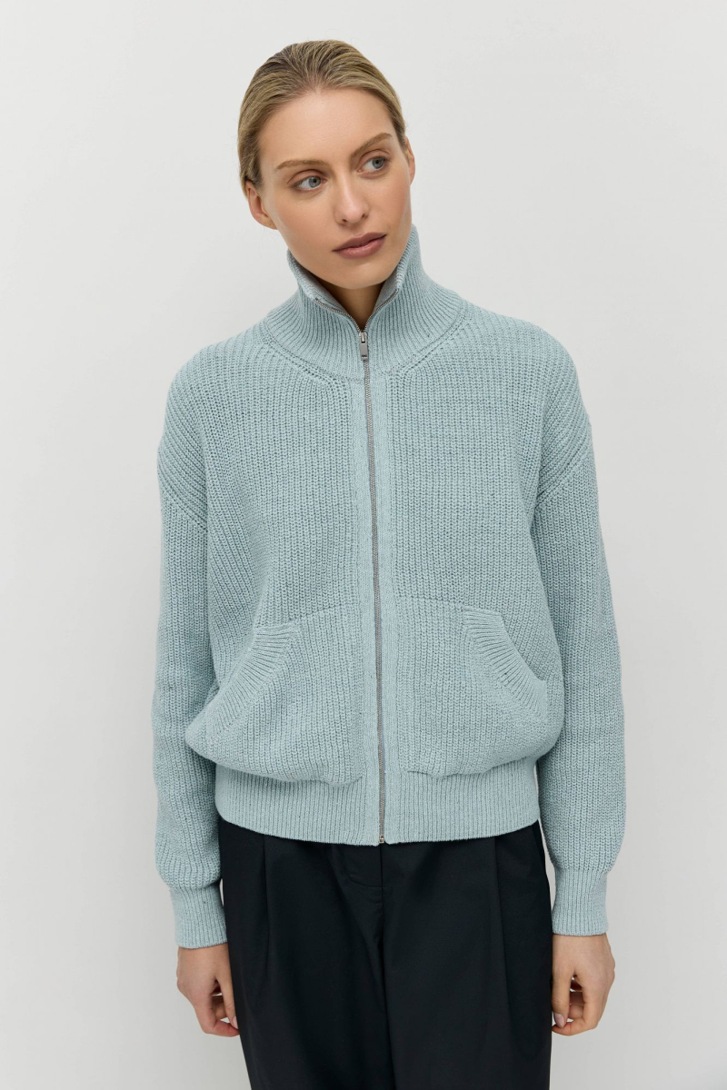 Кардиган на молнии из переработанного хлопка