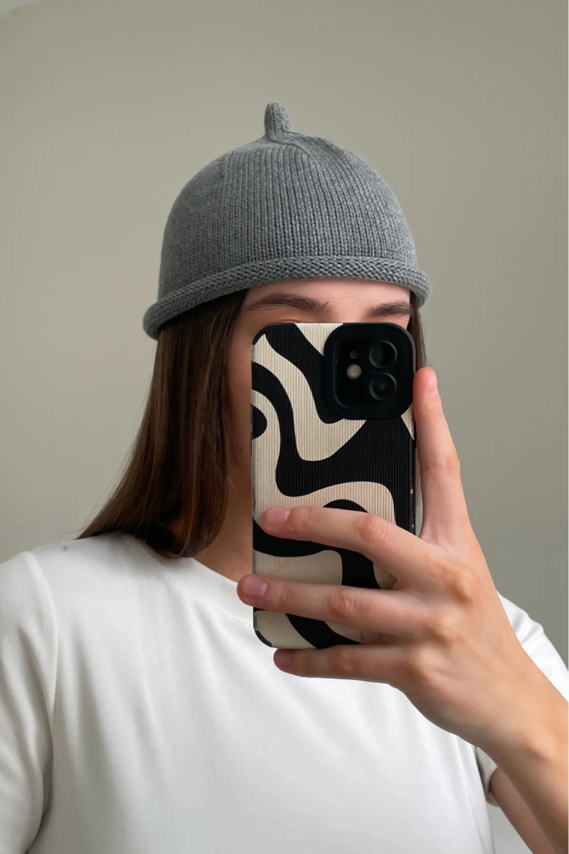 Шапка желудь из хлопка Erist store, цвет: серый НФ-00003338 купить онлайн