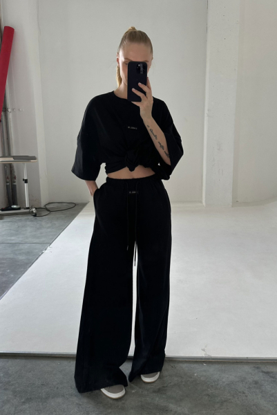 Брюки широкие BLACK