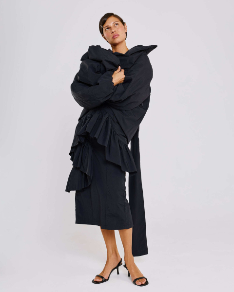 Куртка баллон из тафты Anmuse, цвет: Черный, JCK26SP227-BLC купить онлайн