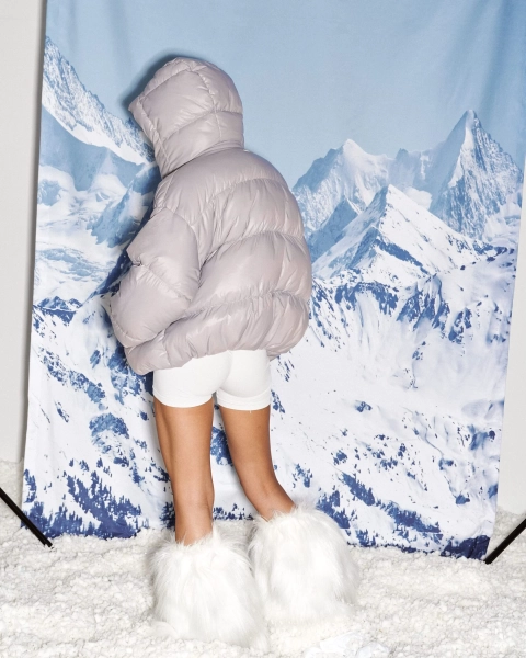 Пуховик PUFFER Y1 GRAY YONS, цвет: серый, YO-738 купить онлайн