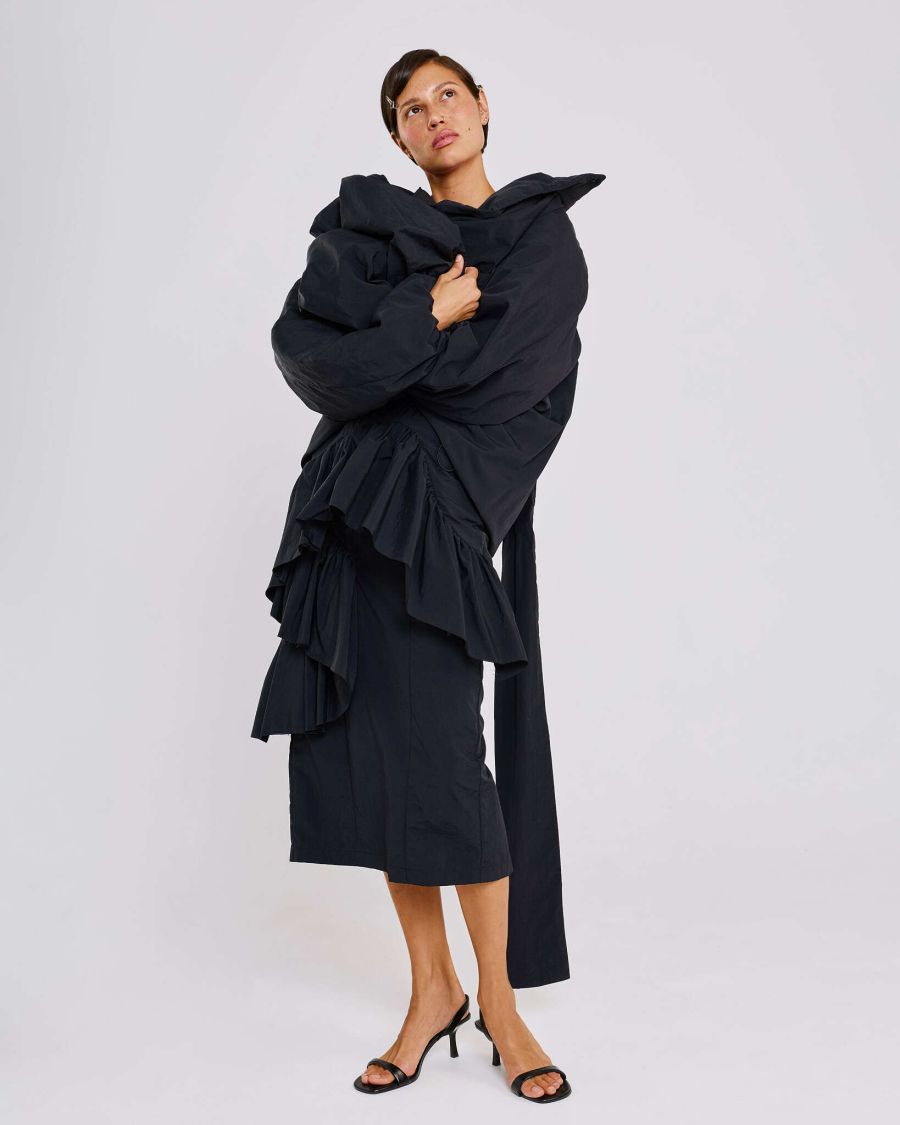 Куртка баллон из тафты Anmuse, цвет: Черный, JCK26SP227-BLC купить онлайн