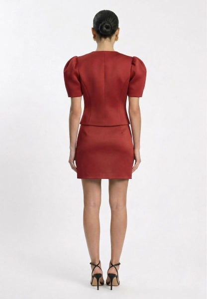 Жакет с объемными рукавами из сатина REFERT, цвет: красный, 04-3860/5-2511 купить онлайн