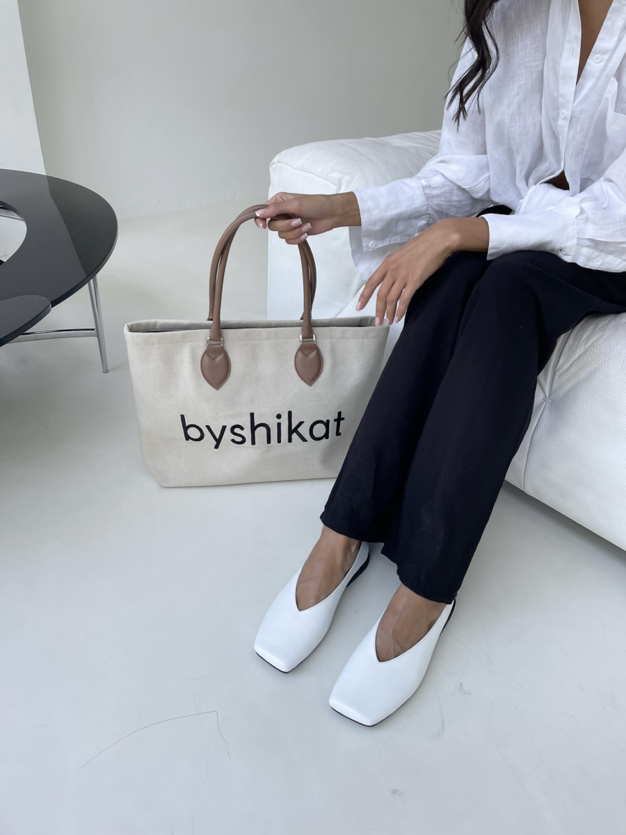 Туфли SQ кожаные BYSHIKAT, цвет: белый  купить онлайн