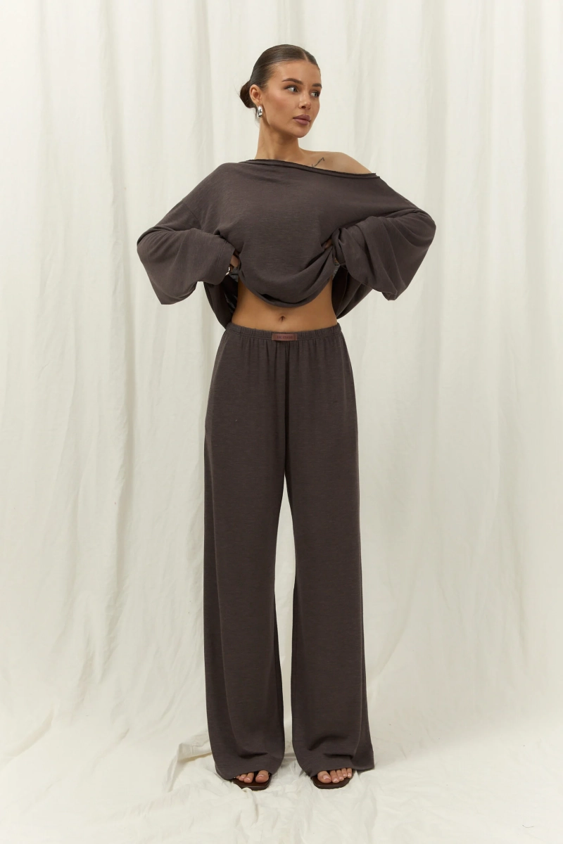 Брюки Палаццо Ramona ELASTIC, цвет: коричневый, 02297 со скидкой купить онлайн