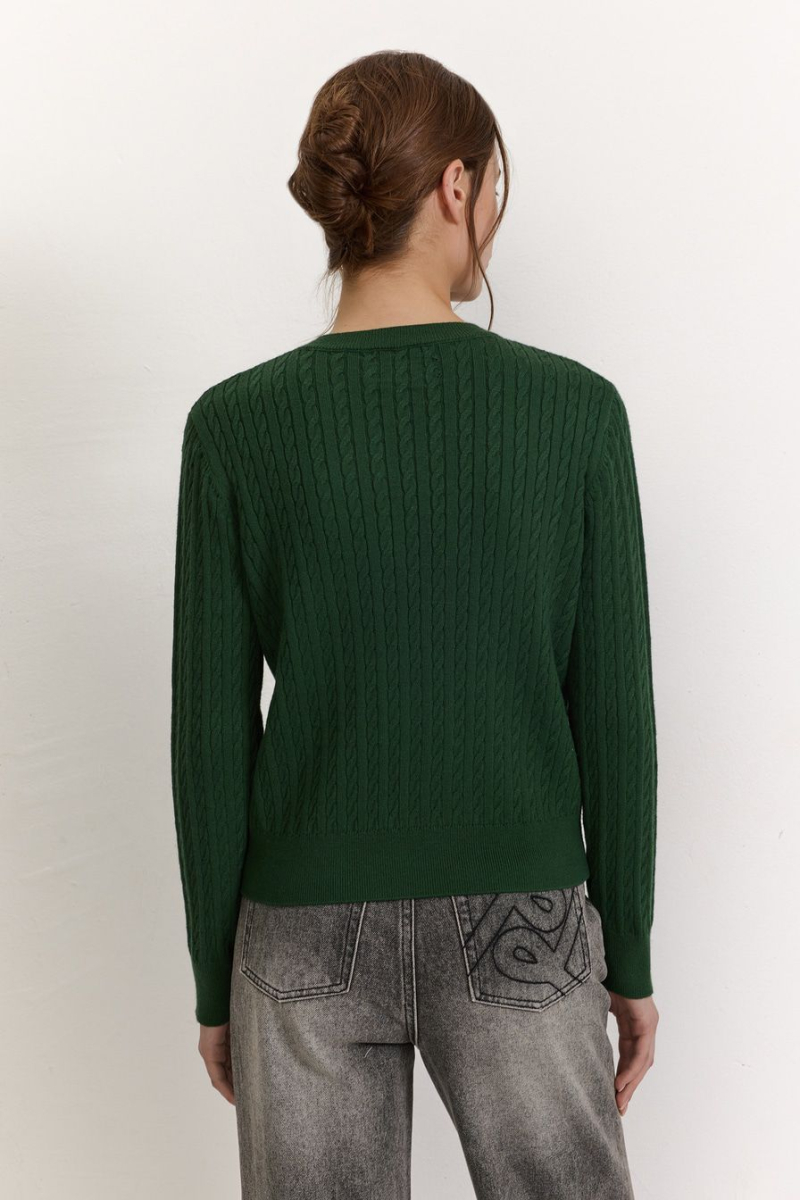 Кардиган из смесовой вискозы TOPTOP, цвет: зеленый, TT.051.17723.500 купить онлайн