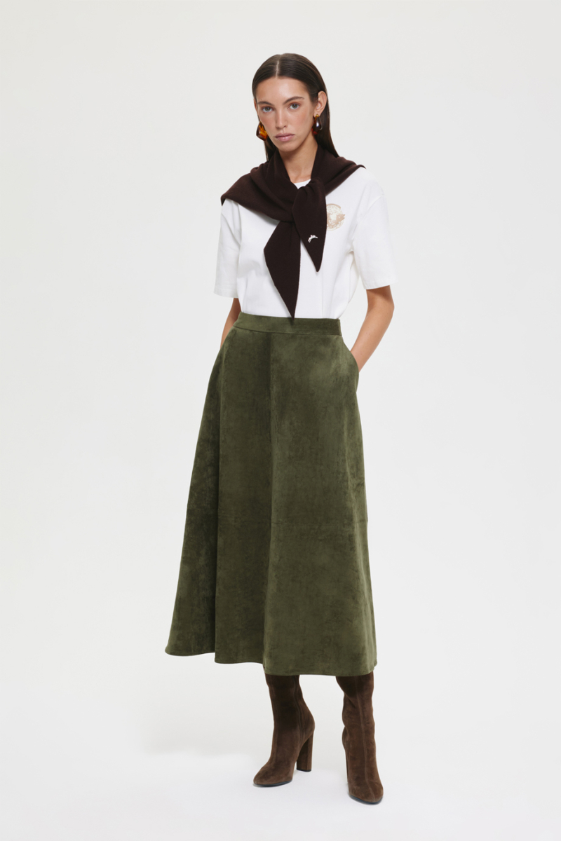 Юбка из экозамши