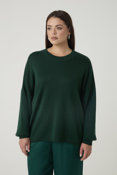 Джемпер вязаный с круглым вырезом 4forms, цвет: изумруд, 000019810 купить онлайн