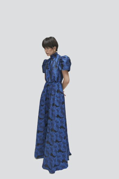 Платье с открытой спиной «Гербера» Barbino Maison, цвет: blue, 213 купить онлайн