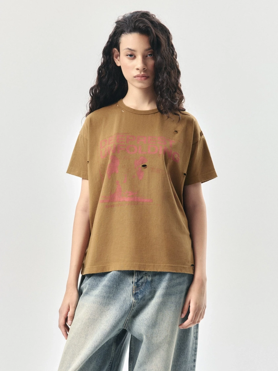 Футболка Открытие NAIPACHE, цвет: Кофейный, 2611009700 купить онлайн